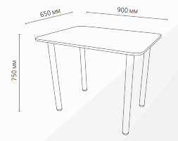 Стол обеденный Сеул 3, ЛДСП Велюр