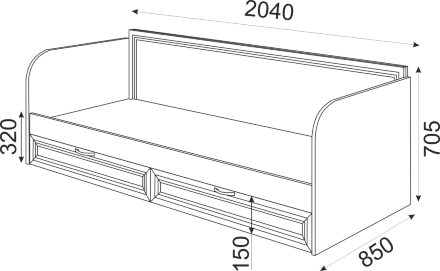 Кровать с ящиками Остин М23 