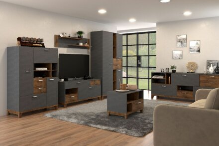 Модульная гостиная Монтана, металл бруклин 